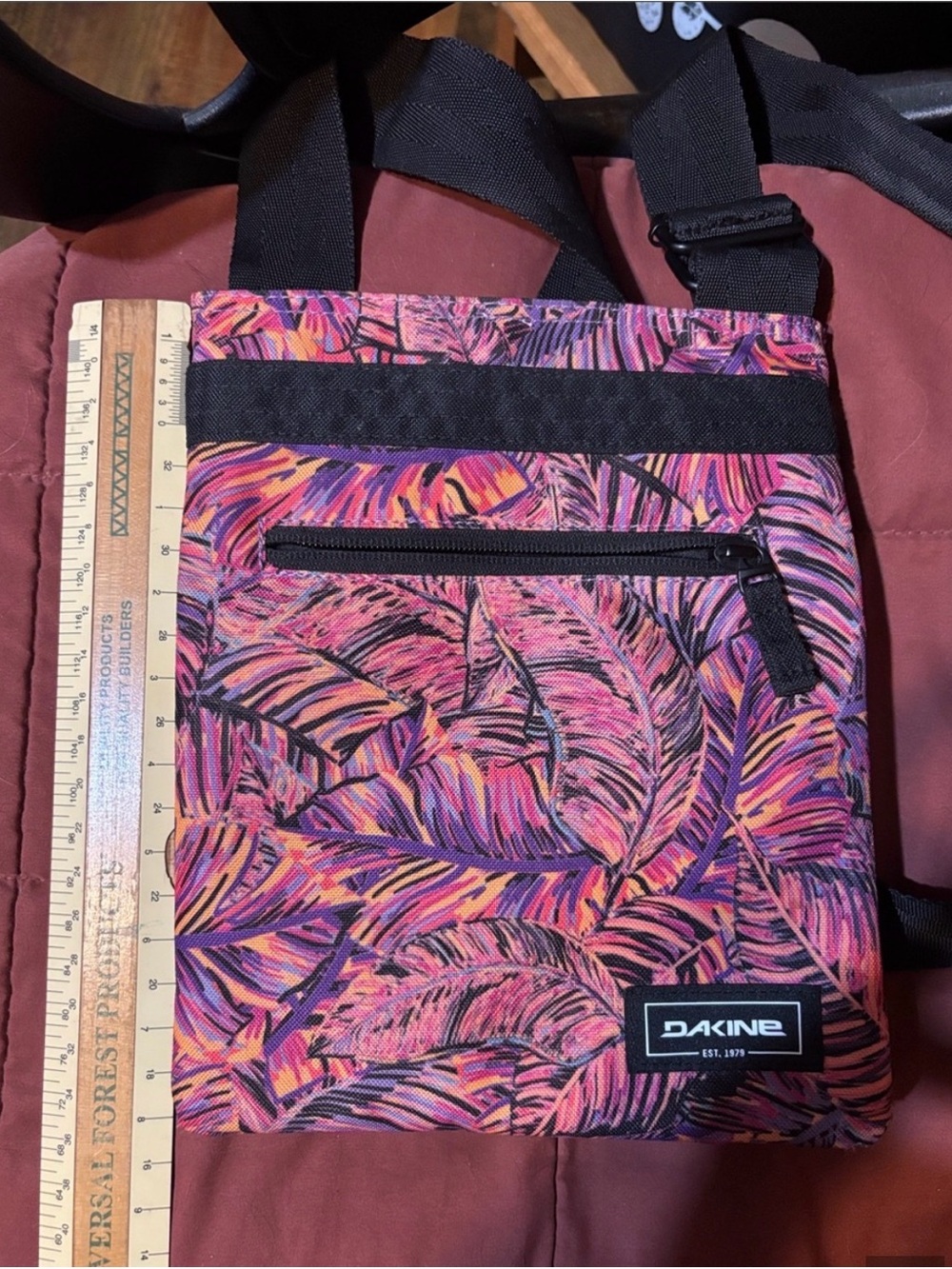 Dakine Tropical Leaf Crossbody Bag - Pink & Purple & blue& white leaf bag 2-4-1